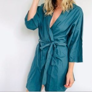 American Rhino Watamu Wrap Robe 100% Cotton M